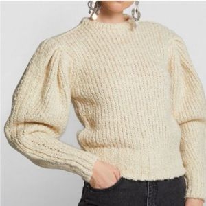 ISABEL MARANT Alpaca Wool-Blend pu Enora knit Sweater size 36 us Small NEW